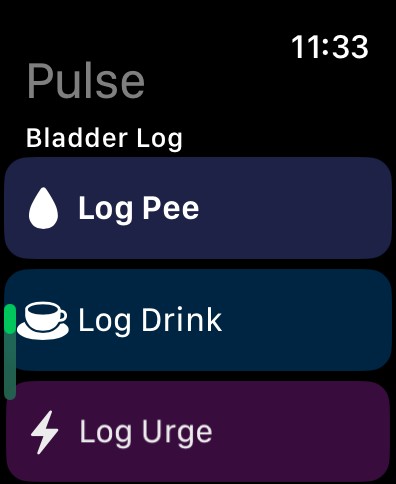 Pulse Apple Watch home screen
