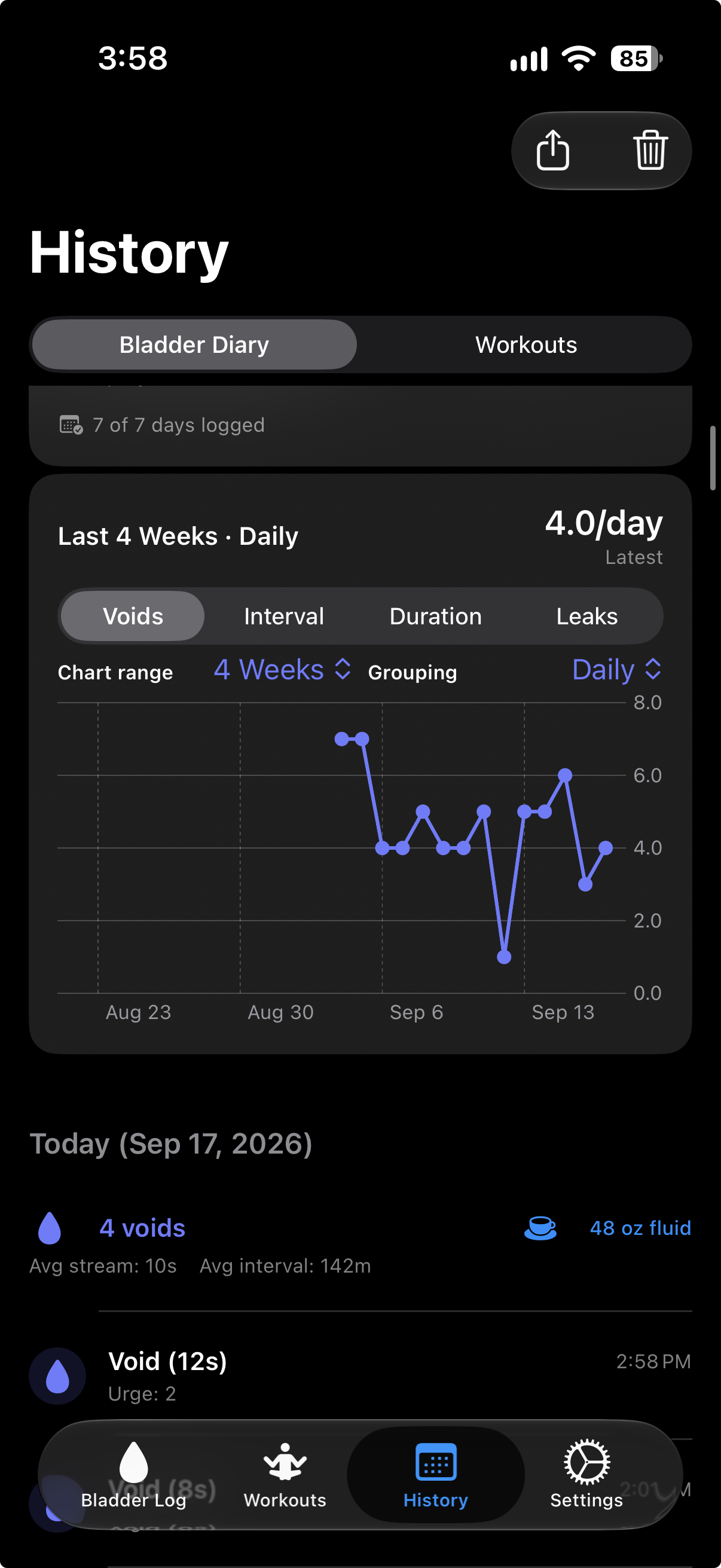 Pulse iPhone app screen 4 of 5